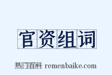 官资组词是什么意思的图片
